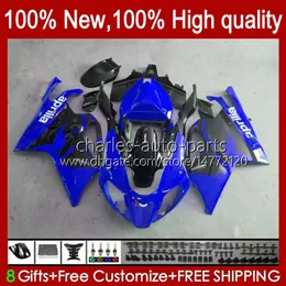 Moto Fairings dla Aprilia RSV1000R Mille RV60 RSV-1000 RSV1000 R RR 04 05 06 Bodywork 11No.44 RSV1000RR RSV 1000 R 1000R 1000RR 2004 2005 2006 Bodys Kit Blue Black Stock