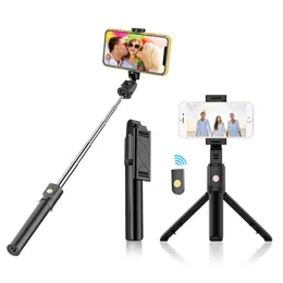 Bezprzewodowy Bluetooth Selfie Stick dla iPhone / Android / Huawei Składany Handheld Monopod Malutowy Zdalne wysuwane Mini Tripod