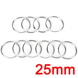 Keychains 50 100pcs Keyring Split Ring 25mm Keychain Rings Argolas Para Chaveiro Accessories For Key Porte Cle Parts274L