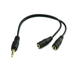 Connectors Hot Audio Conversion Cable 3.5mm Man till Kvinnlig hörlurs Jack Splitter Audio Adapter