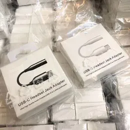 OEM Type-C - 3.5mm Kulaklık kablosu Adaptörleri USB-C erkek 3.5 AUX ses dişi Jakı Samsung note 10 20 artı ambalajlı