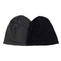 Ciepłe żebrowane Beanie Casual Color Colool Czapka Czaszka Zima Jesień Bawełna Mężczyźni Kobiety Kapelusz Zwykły Kobiet Kapelusze Kapelusze