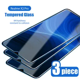 Protectors экрана сотовых телефонов 3шт. Полное защитное стекло для RealMe 8 7 6 5 PRO 5S 6S 7 ASIA Закаленный экран Protector для