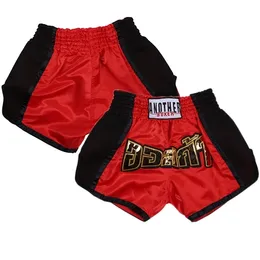 Męskie spodnie Drukowanie szorty MMA Kickboxing Fight Grappling Krótki Muay Thai Boxing Shorts Odzież Sanda Oddychająca Dzieci Sport X0705