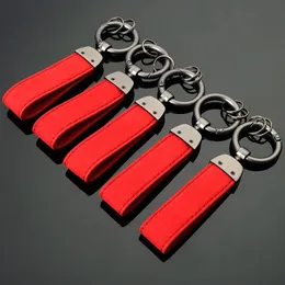 3D Fashoinal Real Leather red Car Keychain Key Chain Car Interior For M Tech Sport M3 M5 X1 X3 E46 E39 E60 F30 E90 F10 F30 E36