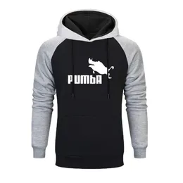 New Funny Cute Raglan Hoodies Homme Pumba Men Mens Hoodies Hip Hop Cool Men's Streetwear Autumn Winter Fashion Sweatshirt LJ200826
