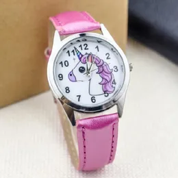 Kids Student Watch Fashion Fashion Cartoon Unicorn Design Strap Strap Women Wristwatch Classic Digital Girl Boy Relógio Relógios Quartz Infantil