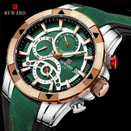REWARD Men Quartz Watches Business Dress Waterproof Wristwatch Men Luxury silicone Sports watch men Gifts Montre homme 210804