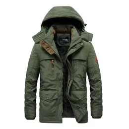 Designers Styles Winter Jacket Men Thick Padded Parka Fleece Liner Coat Fur Collar Hooded Warm Outwear Male Multi-Pocket Windpr