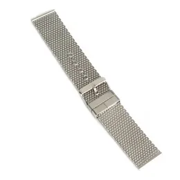 Silver Replace Watch Band Strap Stainless Steel Thick Mesh Dress Watch Bracelet Strap 18mm 20mm 22mm 24mm Men Women Watchband H0915