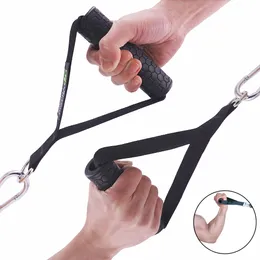 Anti-Slip Gym Handtag D-Ring Pull Rope Cable Bar för Fitness Crossover Tricep Bar Pulling Workout Lifting Tube Resistance Bands C0224