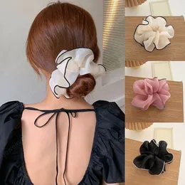 Tulle Organza Hårband Stor Storlek Elastiskt Hair Rubber Band Oversized Mesh Scrunchies Ponytail Holder Hårbana Hårtillbehör