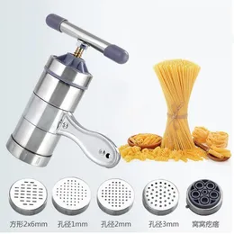 5-Head hand-operated domestic small stainless steel hand-held press press Manual Noodle Makers