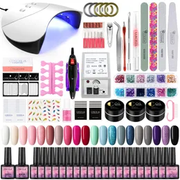 Coscelia Gel z 36W Lampa Suszarka UV Polski Kit Wiertarka Narzędzia do manicure Set Nail Art