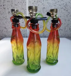 Cookahs Mini Bongs Стекло Бонг с силиконовым вилком DAB Буровые установки Нефтяные Работы Водопроводные Трубы Красочные Курящие Bubbler Dhzhao Shop