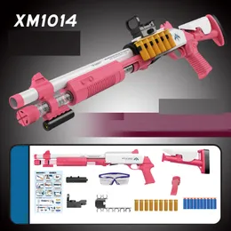 XM1014 Soft Shell Ejection Launcher Toy Rifle Gun Pistol Model Manual Plastic Blaster Armas For Kid Adult Outdoor Game