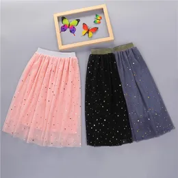 Little Girls Skirts Long Toddler Children Clothes Kids Pink Black Grey Baby Girl Mesh Skirt Summer Spring Autumn Clothing 210303