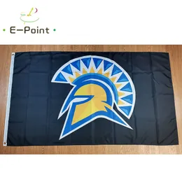 NCAA San Jose State Spartans Flag 3 * 5ft（90cm * 150cm）ポリエステルフラグバナー装飾フライングホームガーデンフラッグお祝いプレゼント