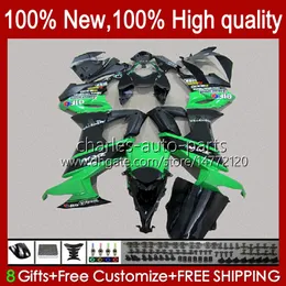 Motorcycle Fairings For KAWASAKI NINJA ZX 10R ZX10 10 R 1000 CC ZX10R 08 09 10 Body 56No.45 1000CC ZX1000C ZX-10R 2008 2009 2010 ZX1000 08-10 Bodywork Kit Green black new