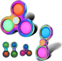 Spinning Top Finger bubble music alloy fingertip gyroscope pressure relief toy mouse control pioneer key ring