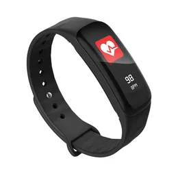 C1 Smart armbandsur Blodtryck Hjärtfrekvens Monitor Fitness Tracker Armband Pedometer Vattentät Bluetooth Watch för iOS iPhone Android