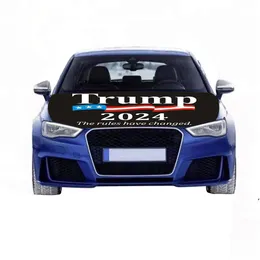 Trump Election 2024 Hood Flag Election Car Enginee Cover Flags Washable and Dryer Safe Easy Install and Removal Campaign Banners