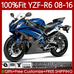 ヤマハYZF-R6 YZF R6 R6 6600ZF600ブルーブラック2008-2016ボディワーク99N.124 600CC YZFR6 08 2008 2009 201011 2012 YZF-600 13 14 15 16 OEMフェアリン