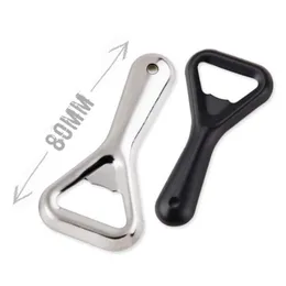 Stainless Steel Bottle Opener Silver Black Beer Bottle Opener Creative Promotional Gifts 8CM Small Openers Kitchen Bar Tool