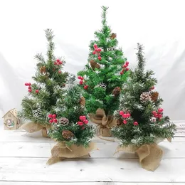 Christmas Decorations Artificial PE Package Mini Tree Small Desktop Window Decoration Xmas Festival Navidad Gift Ornaments