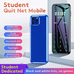 Unlocked Ultra-thin Small Cell phones Supper Mini Dual Sim Card Portable Student Mobile Phone Quit Internet Addiction Backup Phones Camera Flashlight One Key Dial