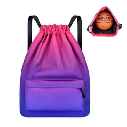 Outdoor Bags Backpack For Women's Gym Basketball Female Nylon Smartphone Weekend Fitness Drawstring Large Shoulder Travel Sports Ball