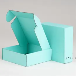 Corrugated Paper Boxes Colored Gift Wrap Packaging Folding Square Packing Jewelry Packing Cardboard Box 15*15*5cm LLA11151