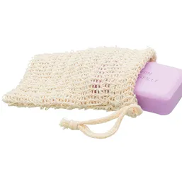 Naturlig Exfoliating Mesh Soap Saver Sisal Soap Saver Bag Väska Hållare För Dusch Bad Skumning och Torkning DH0785