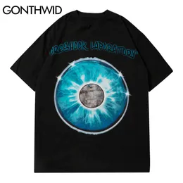 GONTHWID T-shirts Chemises Hip Hop À Manches Courtes Streetwear T-shirts Hommes Rappeurs Créatifs Punk Rock Gothique Harajuku Hipster Casual Tops C0315