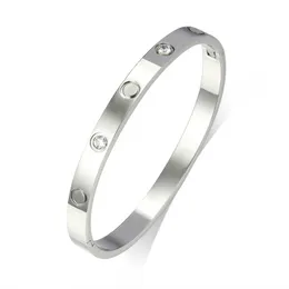 High quality Bangle stainless steel couple buckle bracelet fashion jewelry Valentine's day gift for men and women D54E