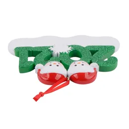 4 NEW DHL Resin Personlig Snögubbe Familj av julgransprydnad Anpassad present för mamma pappa Barnmormor Morfar Vänner