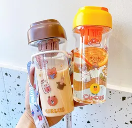 The latest 18.6OZ baby children's plastic milk coffee mug, drop-proof portable tea making cups, many kinds of printing styles JJE10248