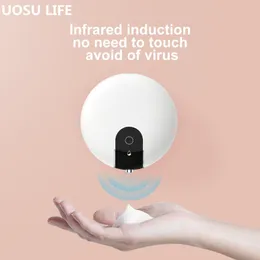 Dispenser di sapone liquido UOSU Automatico 500ML Drop Foam Smart Kitchen Sensore a infrarossi Accessori per il bagno