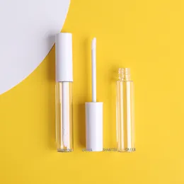 Lipgloss-Röhrchen, leer, rosa, rund, klar, Mascara-Behälter, Röhrchen mit goldenem schwarzen Deckel, Großhandel für Kosmetikverpackungen