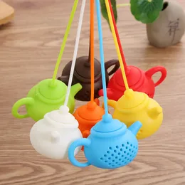 Creative Teapot Form Tea Silicone Tea Bag Leaf Filter Diffuser Teaware Tekanna Tillbehör Kök Gadget Tea Tools XD24535