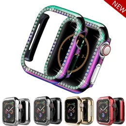 Bling Cover PC -Hüllen für Apple Watch Ultra 49mm Hülle 41 mm 45 mm 44 mm 42 mm 42 mm 38 mm Zubehör Diamant Stoßstange Protektor Fit iWatch Serie 8 7 5 4 3 Se 6