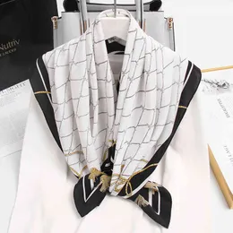 Pure Scarves 88*88cm Square for Women 2021 100% Natural Silk Wraps Shawls Neckerchief Bandana Women's Head Scarf