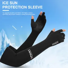 Ginocchiere Gomiti Tessuto di ghiaccio Seta Manicotti sportivi Ciclismo Copertura da corsa Sole UV Fresco Estate All'aperto Unisex