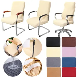 Chair Covers Stretch Polyester Cover Water Proof Solid Color For Arm Office Computer Funda Sillon