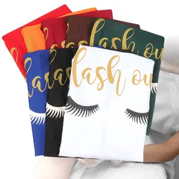 Bronzing Eyelash Pattern Apron Grafting Eyelashes Women Adult Home Cooking Baking Cleaning Aprons Bibs