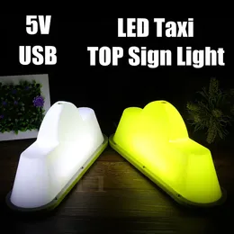 14.5 "DIY DECAL LED bilklistermärken Strömdekaler Ljus upp Tips Taxi med tryckbrytare USB-hytt för bilförare