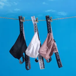 Underbyxor Orlvs G-strängar Andningsbara män Thongs Independent Codpiece Tagless Etikett inuti Tryckta Anti-Hemming Pants Mens Soft T-Back