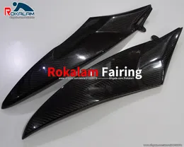 2 x Carbon Fiber Tank Sidoöverdrag Paneler Fairing för Yamaha YZF R6 2006 2007 Motorcykeldelar YZF-R6 06 07 YZFR6 Tank Side Cover Panel