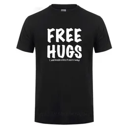 Free Hugs Printing T Shirt For Men Male Summer Tops Tee O Neck Short Sleeve Fashion Cotton T-Shirt Tshirt Man Brand Clothing 210629