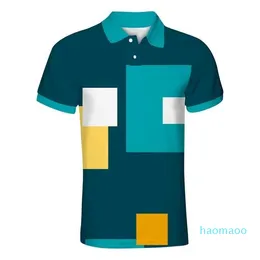 3d męska koszula polo dorywczo 3d wzory drukowane krótkie rękawy koszulka polo streetwear męskie koszule plus rozmiar 7xl na lato 210319